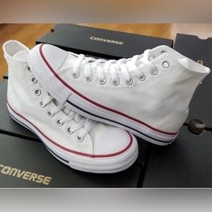 High top white converse size 9